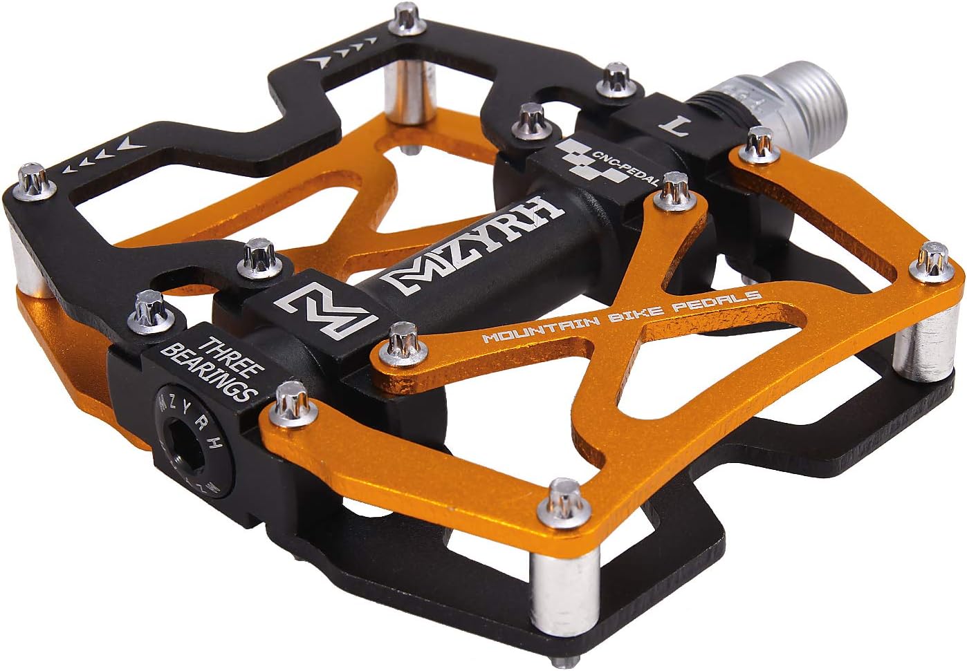 MZYRH Mountain Bike Pedals, Ultra Strong Colorful CNC Machined 9/16" Cycling Sealed 3 Bearing Pedals