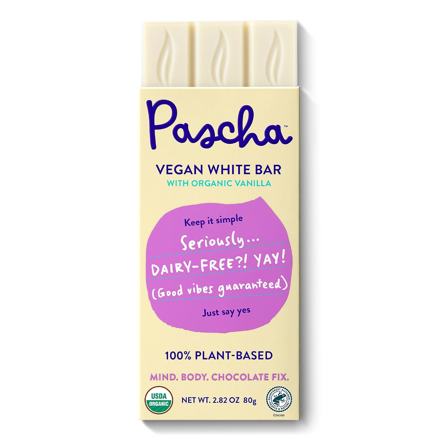 Pascha 85% Cacao Dark Chocolate Bars - Organic, Vegan, 10 Count | Pascha 85% Organic Vegan Dairy Free Dark Chocolate Bars, 10 Count