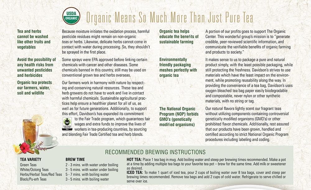 Davidson's Organics, Yerba Mate Roasted, Loose Leaf Tea, 16-Ounce Bag