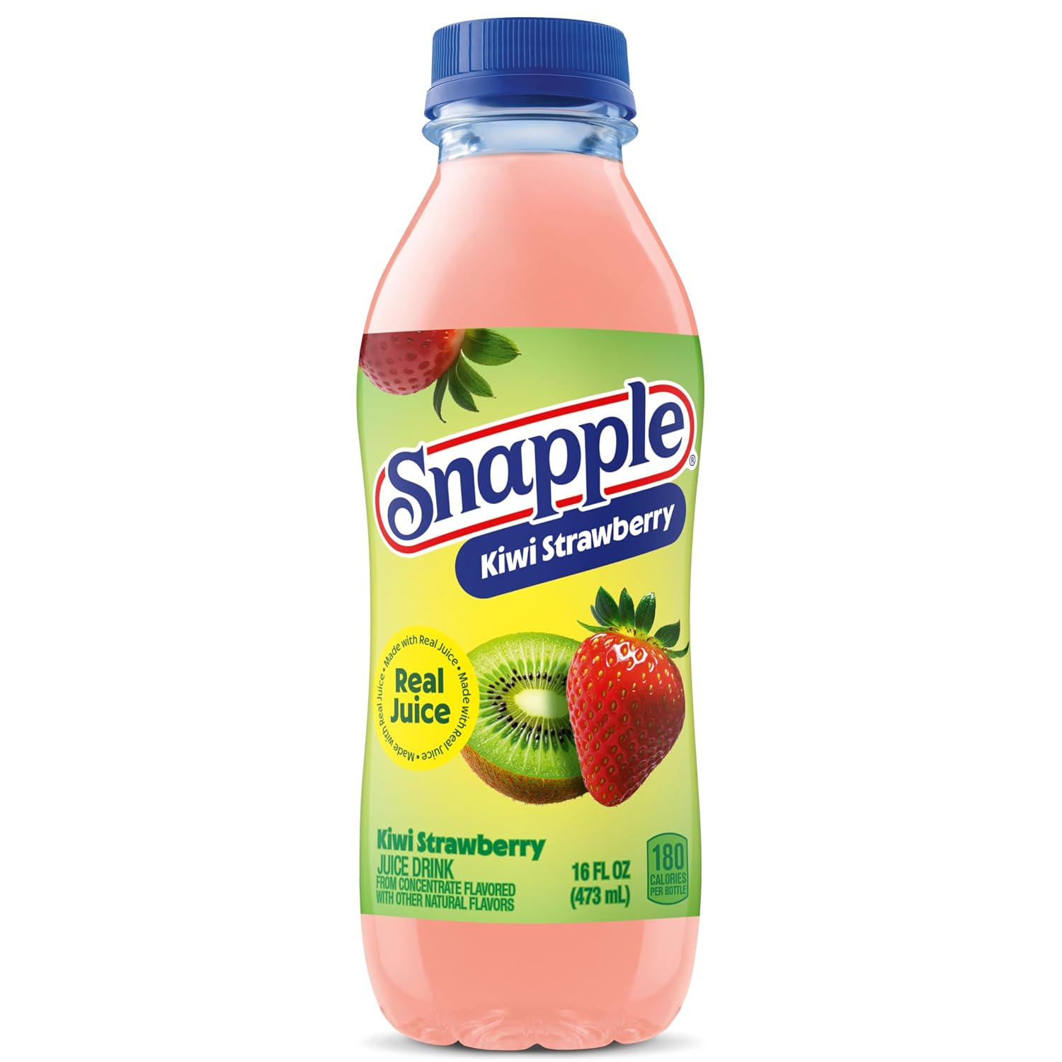 Snapple Apple Juice Drink, 16 Fl Oz Recycled Plastic Bottle, All Natural, No Artificial Flavors Or Sweeteners, Gluten-free, Contains 10% Real Juice 12 Pack