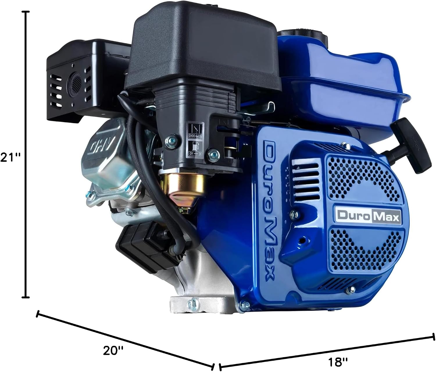 DuroMax XP7HPE 208cc Electric Start Gas Powered, 50 State Approved, Multi-Use Engine Blue