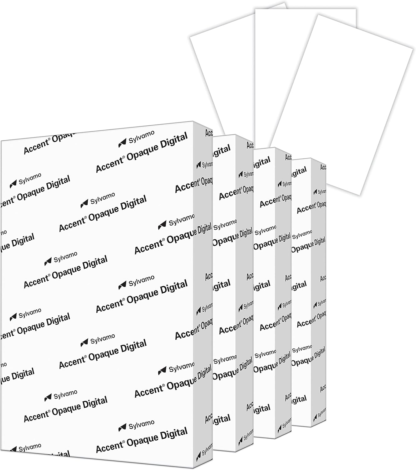 Accent Opaque White Printer Paper, 8.5” x 11” 40lb Bond/100lb Text Copy Paper, 250 Sheets (1 Ream) – Premium Smooth Finish Computer Paper, 97 Bright, 148gsm, Multipurpose White Copy Paper – 188101R