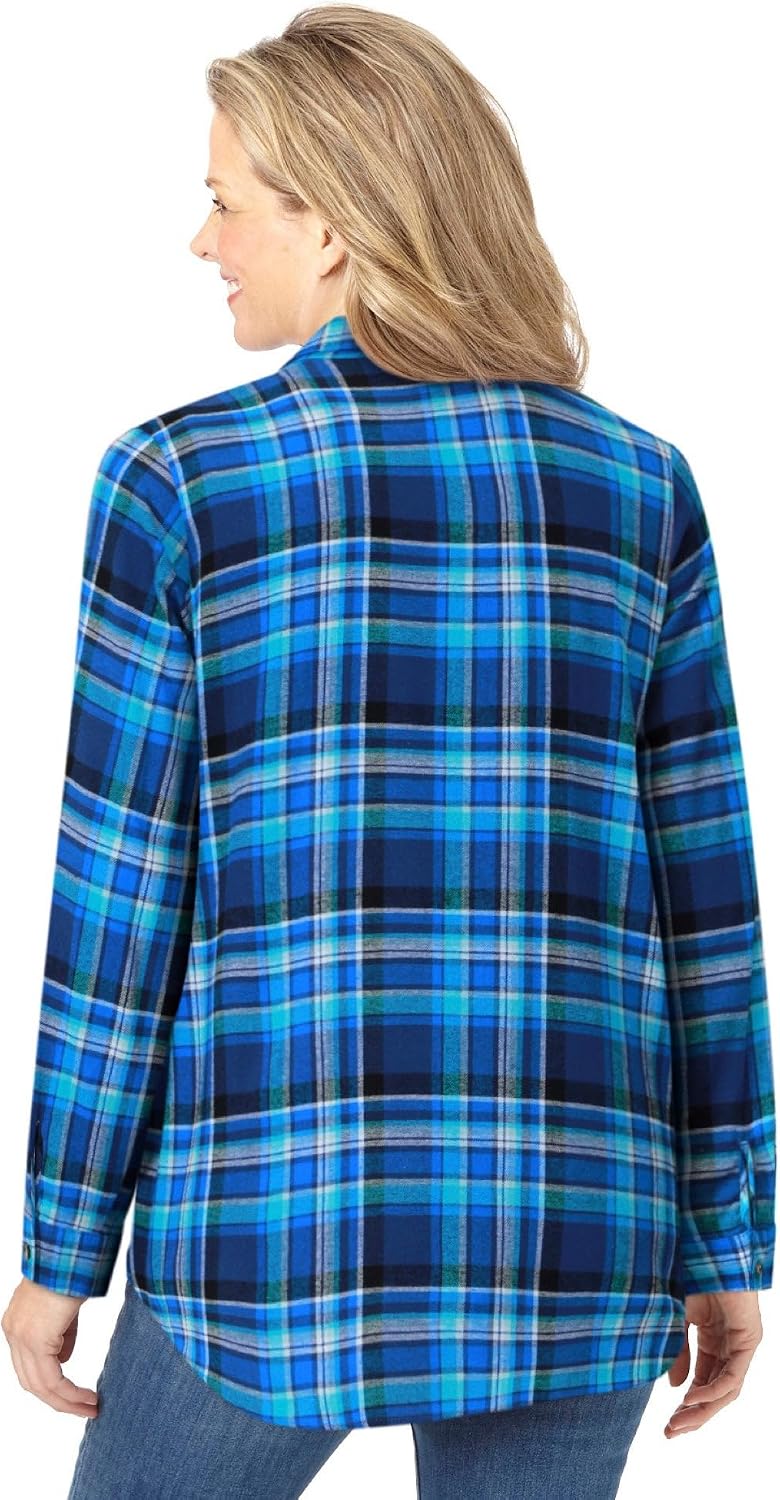 Woman Within Classic Flannel Shirt
