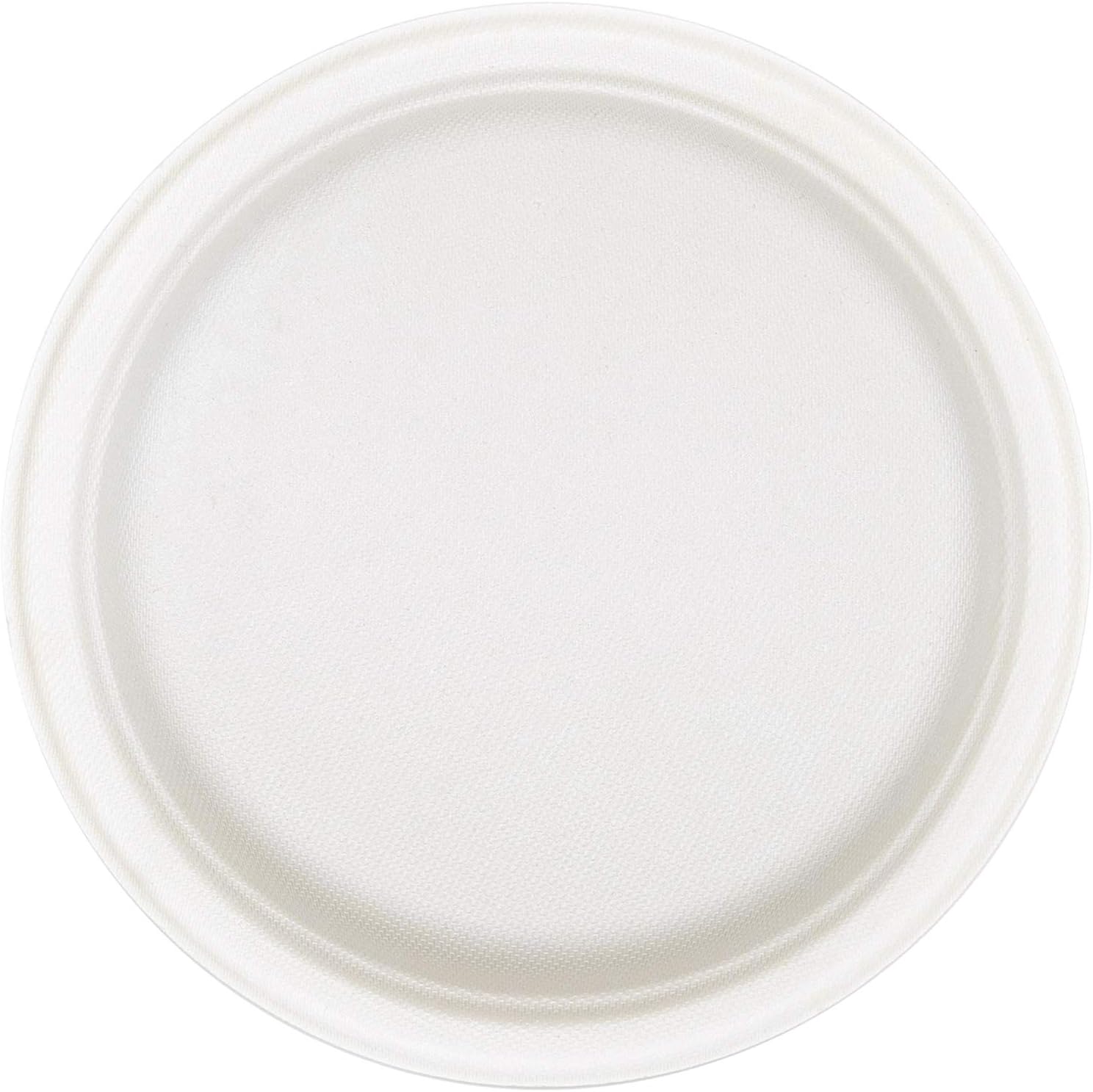 Green Earth - Natural Bagasse (Sugarcane Fiber) Tree Free 10" Paper Plate / Biodegradable / Compostable (50 Counts Disposable Plates） | Sugarcane