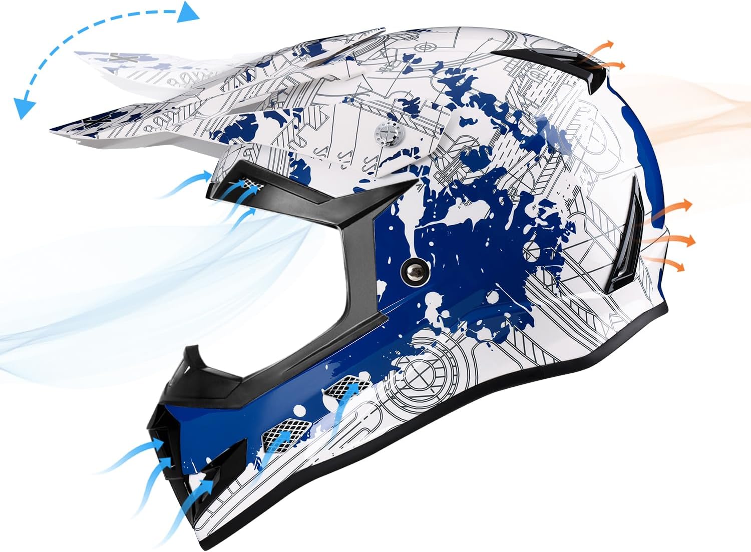 GLX GX623 Youth ATV & Dirt Bike Helmet Combo, DOT | Adult-Level Safety for Kids: Premium, full-grown protection engineered into a comfortable, youth-sized package