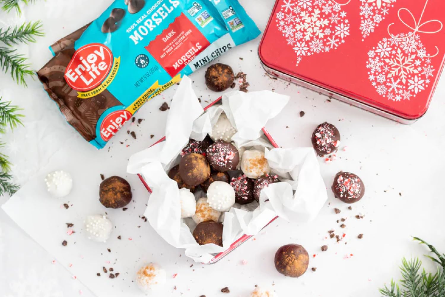 Enjoy Life Baking Dark Chocolate Morsels, Dairy Free , Soy Free, Nut Free, Non GMO, Gluten Free, Vegan Chocolate Chips, 9 oz bag