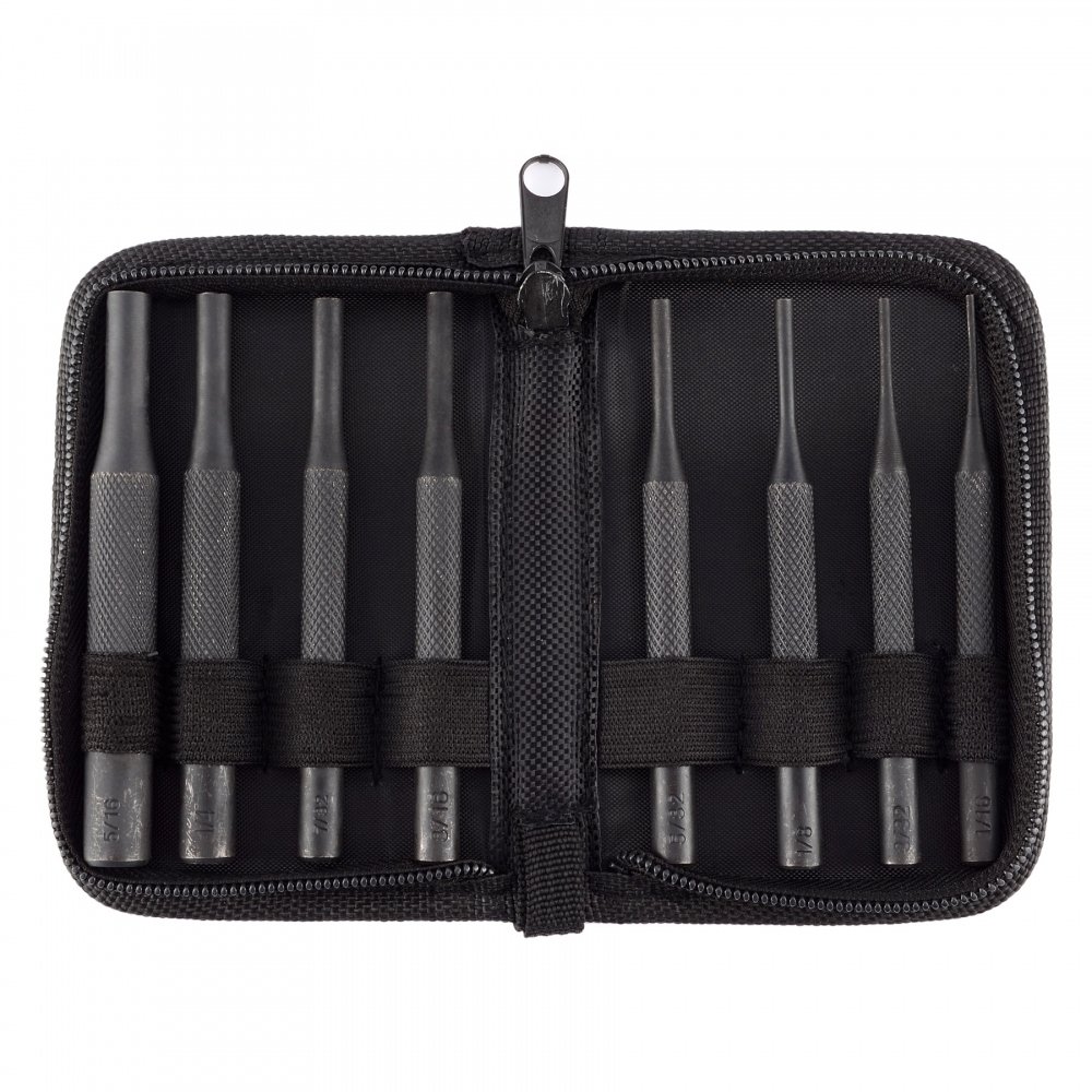 8 Pieces Gunsmith Grip Pin Punch Tool Set in Zippered Organizer Carry Case for Woodwork Machinery Repairs and Crafts by BOOSTEADY