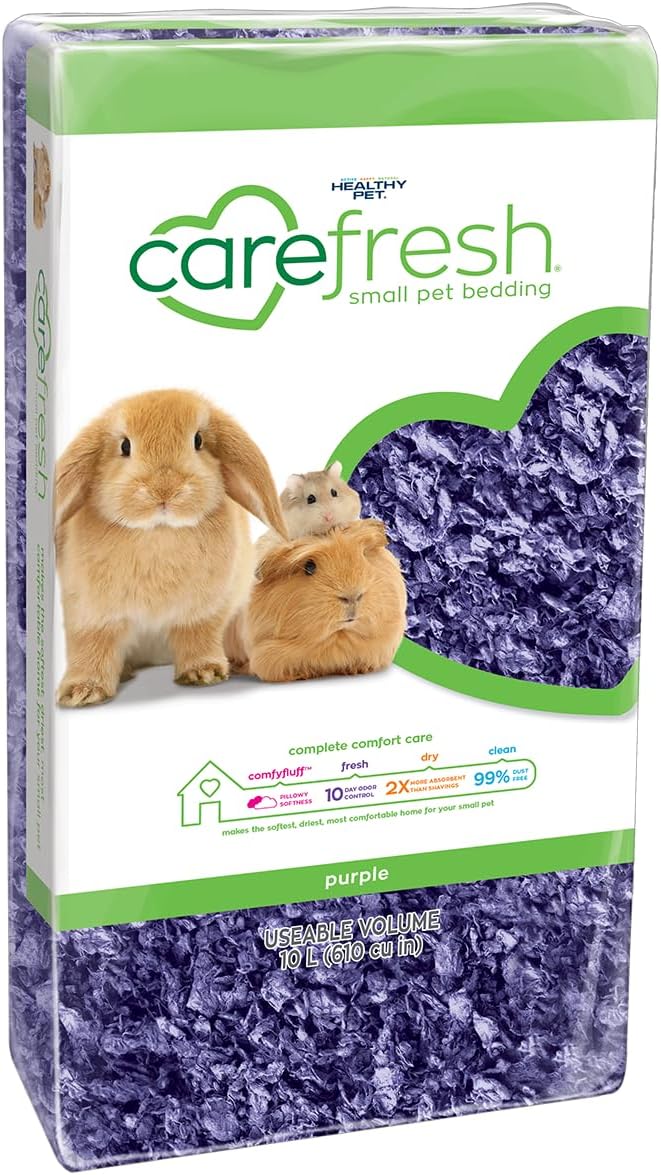 carefresh 99% Dust-Free White Natural Paper Small Pet Bedding with Odor Control, 10L, White