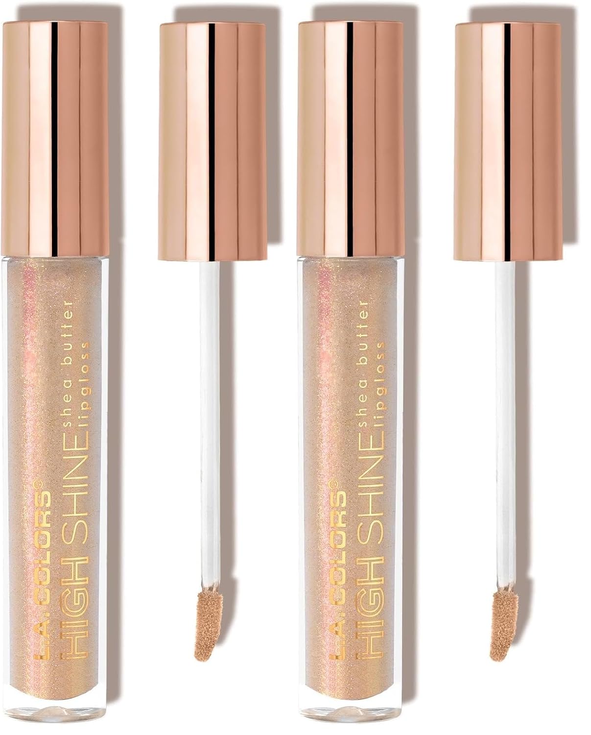 L.A. COLORS High Shine Shea Butter Lip Gloss, Baby Cakes, 0.14 Oz