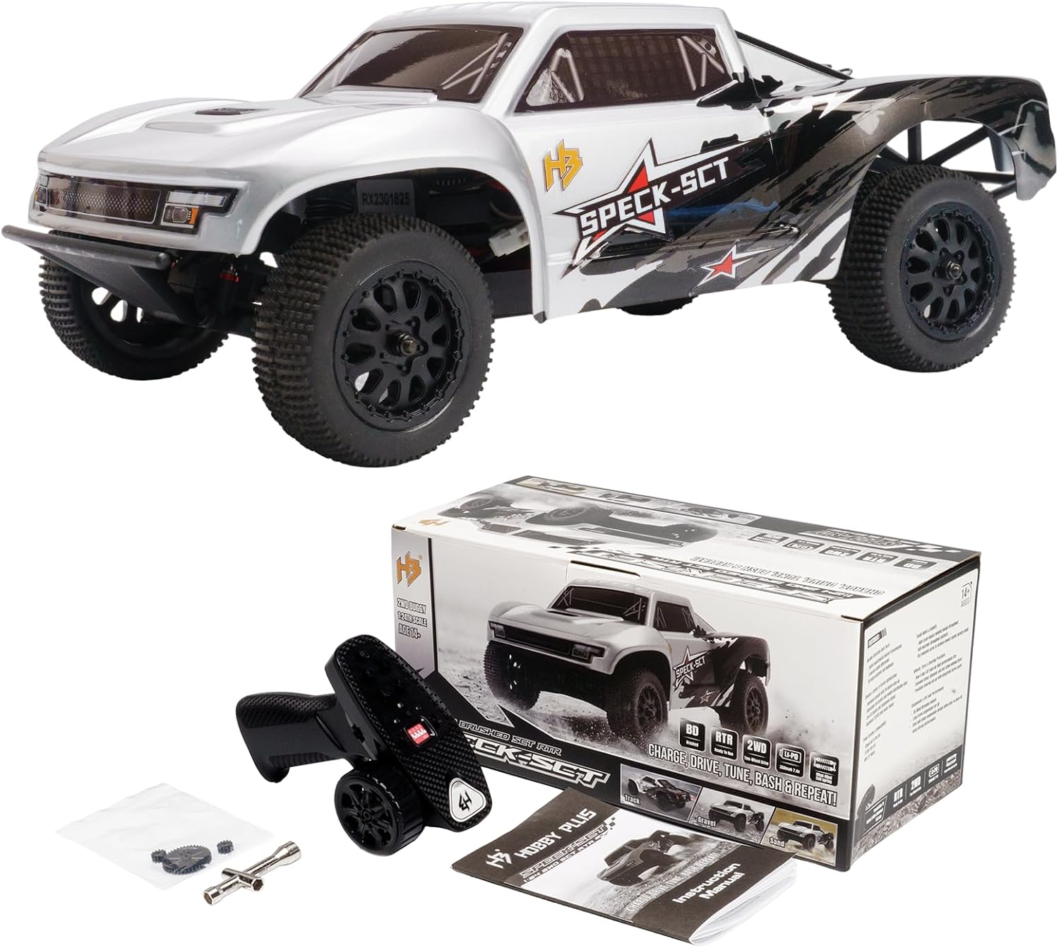 HOBBYPLUS Speck B Elite Brushless 1/24 2WD Mini RC Car - RTR RC Buggy, Fast Mini Racing Buggy – Remote Control Car Racing Vehicles (Razor Magenta)
