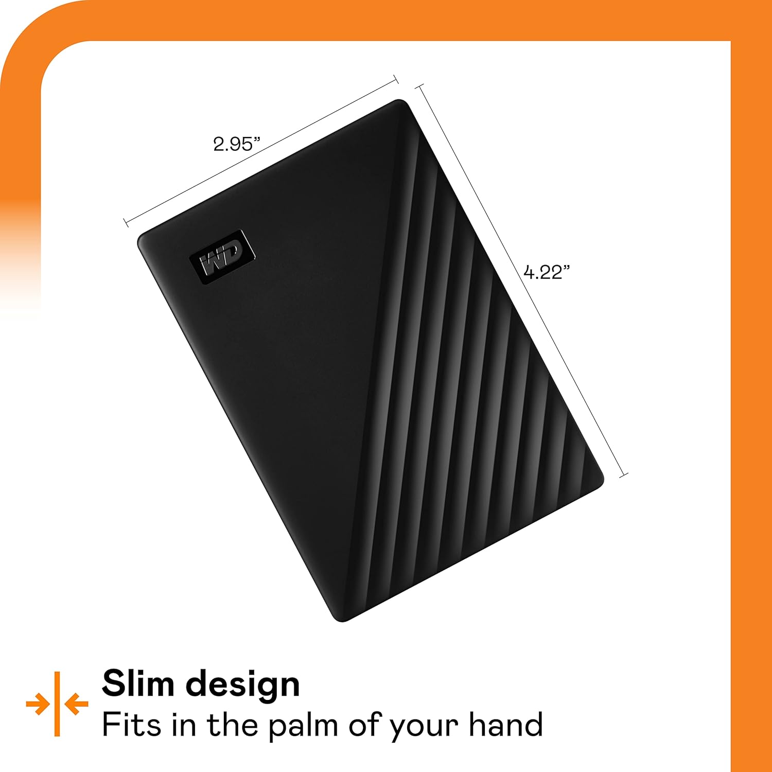 WD 4TB My Passport, Portable External Hard Drive, Black, backup software with defense against ransomware, and password protection