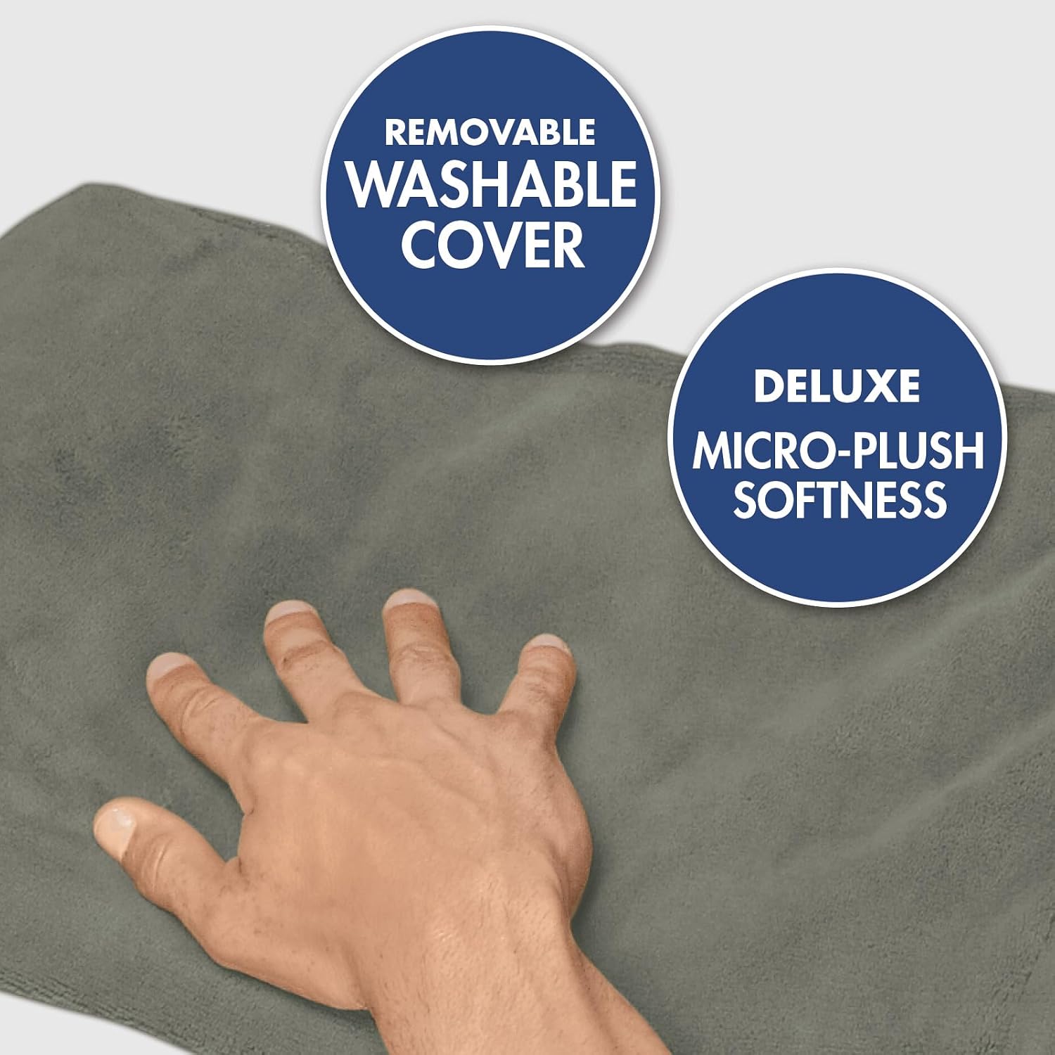 Deluxe Heating Pad Moist/Dry Heat Therapy | Moist & Dry Heat Therapy for Sore Muscles, 4 Heat Settings, Sponge Included, Machine-Washable Cover