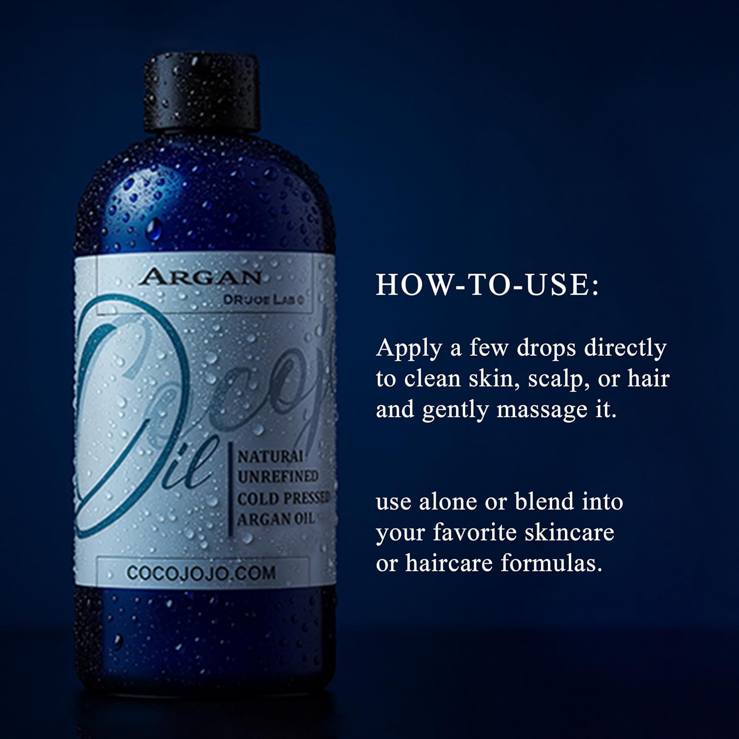 Argan Oil -Cold Pressed 16 oz 100% Pure Natural Extra Virgin Unrefined Grade-a Argan Moroccan Marrakesh Oil Moisturizer Hair Face Lips Body Scalp Skin Hair