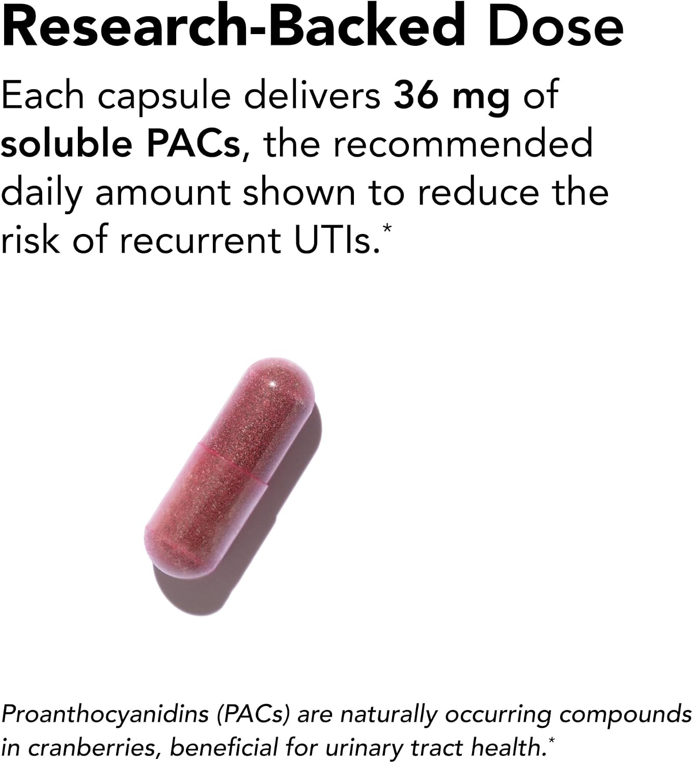 Theralogix TheraCran One Cranberry Capsules - 90-Day Supply - Supplement for Men & Women - to Support Urinary Tract Health* - 36mg Soluble PACs per