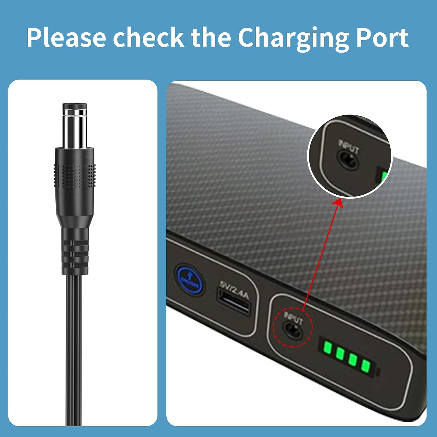 14V Charger for Halo Bolt 58830 57720 Jump Starter Adapter Compatible with Halo Bolt 44400 1201 Portable Car Jump Starter Power Supply Cord