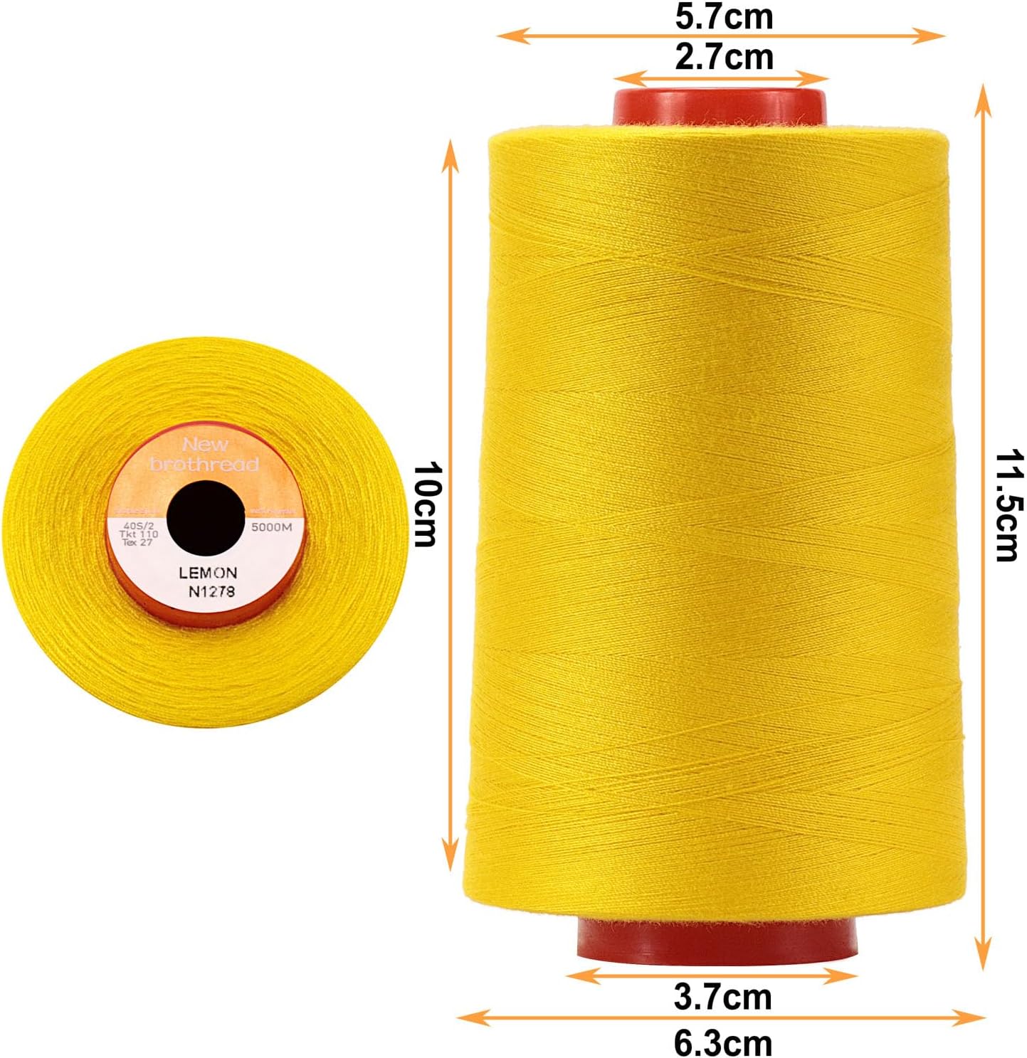 New brothread 4 Large Cones All Purpose Polyester Thread -Cream