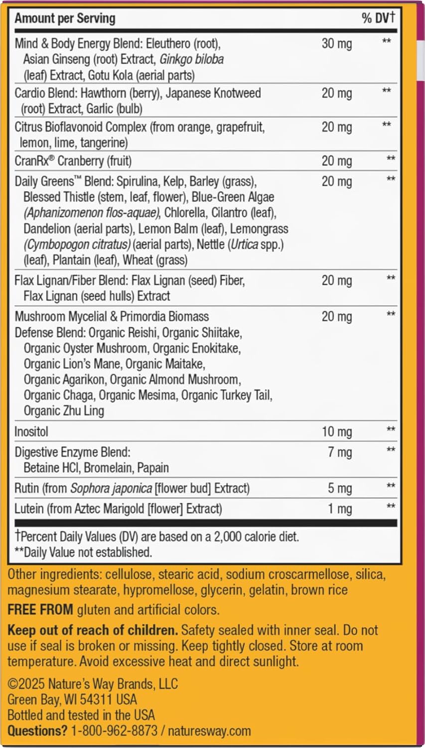 Nature's Way Alive! Women's 50 Plus Ultra Potency Multivitamin, 60 ct | Complete and High Potency Formula with Vitamin D3, C, E, and Methylated B12; Supports Heart, Brain, and Bone Health*.