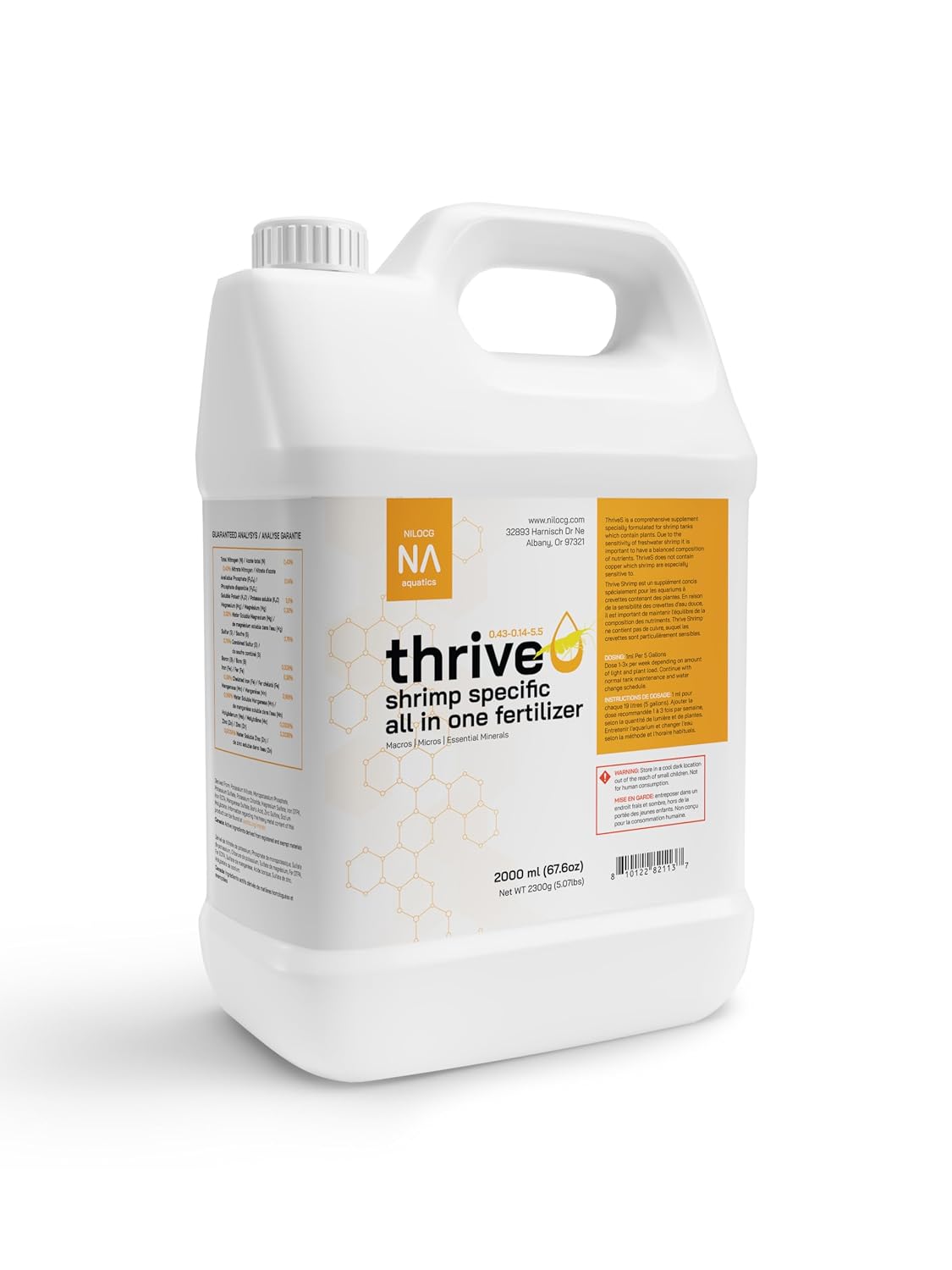 ThriveS Shrimp All‑in‑One Aquarium Fertilizer, 500ml Concentrated Plant Food