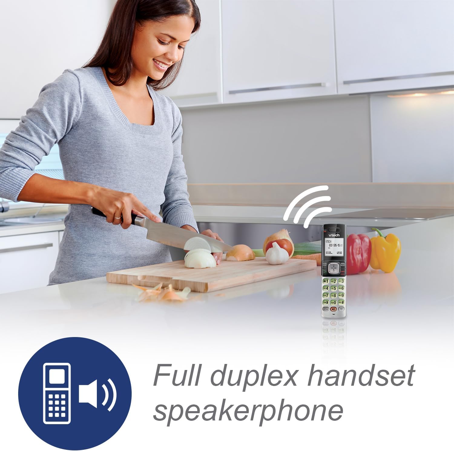 VTech CS6719-2 2-Handset Cordless Phone with Caller ID/Call Waiting, Handset Intercom & Backlit Display/Keypad, Silver