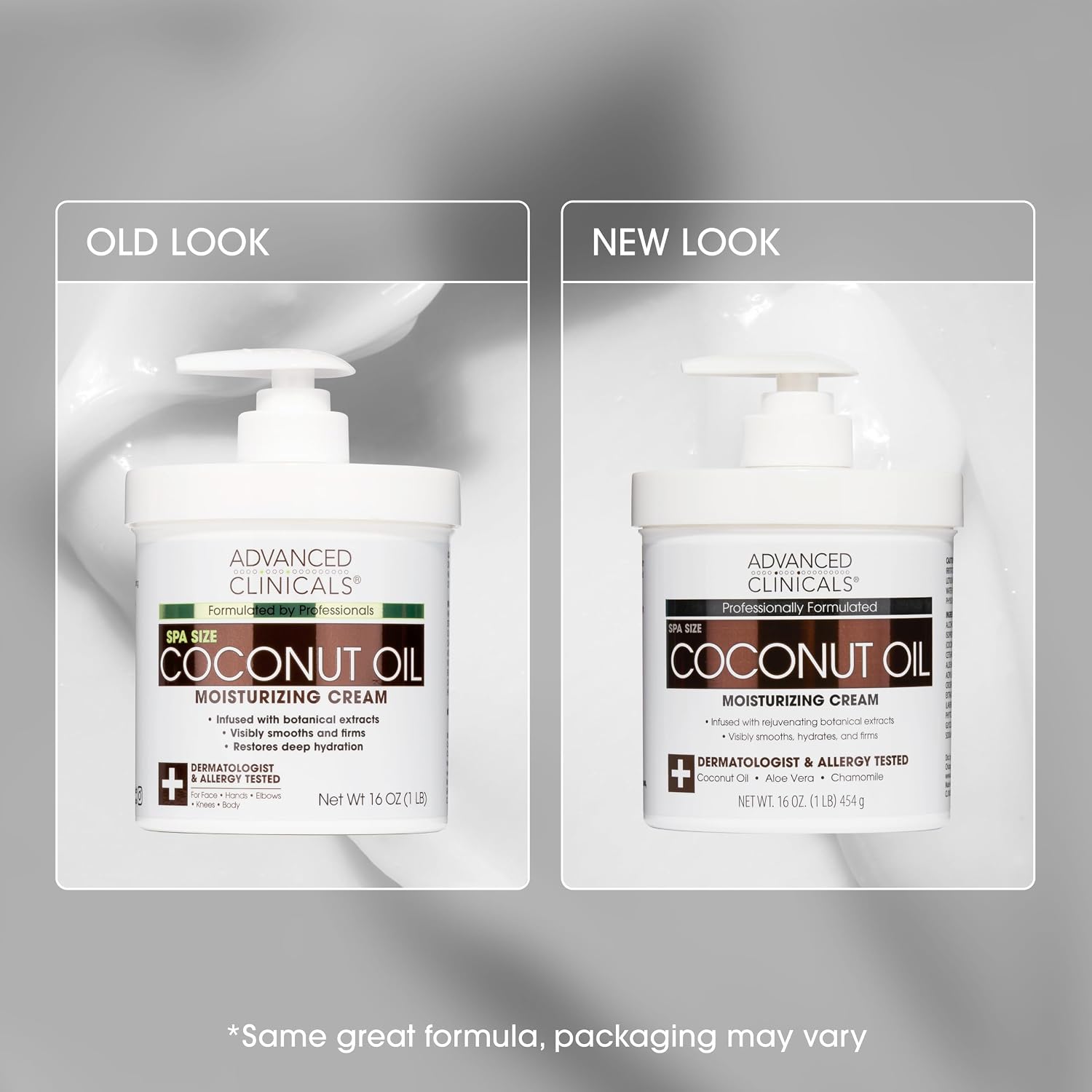 Advanced Clinicals Coconut Oil Body Cream For Women & Men | Hydrating Coconut Lotion For Extremely Dry Skin | Visible Anti Aging Body Butter Skin Care Balm Moisturizer For Hand, Heel, Feet, 16 Ounce