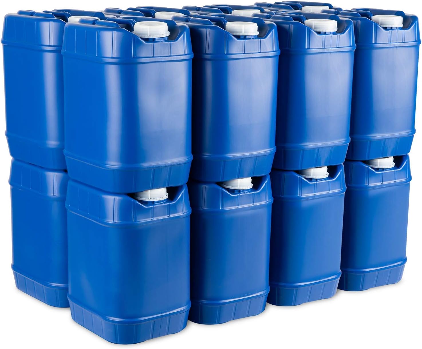5-Gallon Stackable Water Storage Containers, Emergency Water Storage for Camping and Disaster Preparedness, 40 Gallons