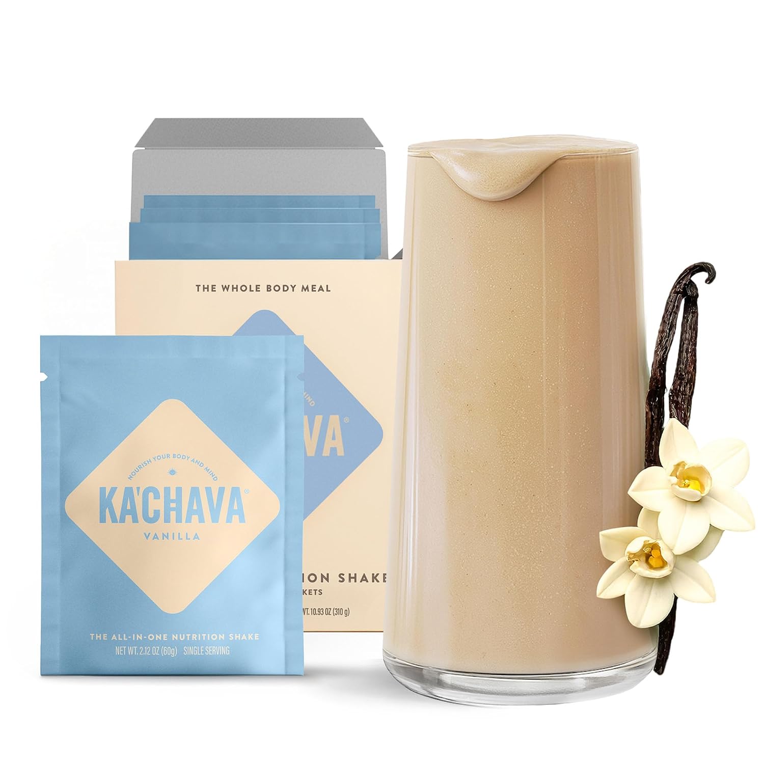 Ka’Chava Whole Body Meal Shake Chocolate 2 lb – Vegan Protein Powder with 85+ Superfoods & Greens – Plant-Based Meal Replacement with Probiotics & Digestive Enzymes – Gluten & Dairy Free (15 Servings)