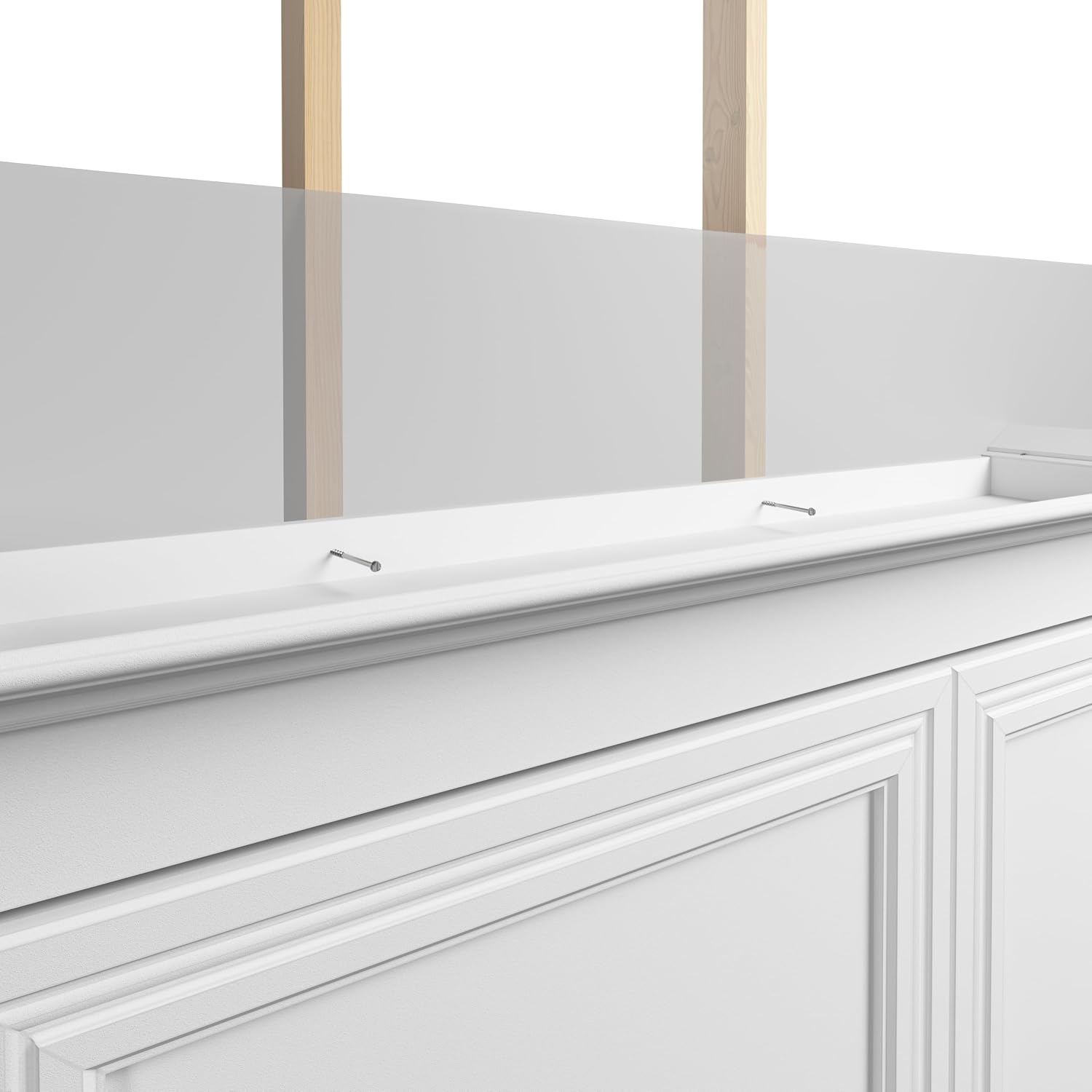Bestar Versatile Queen Murphy Bed and 2 Closet Organizers with Doors (115W) in White