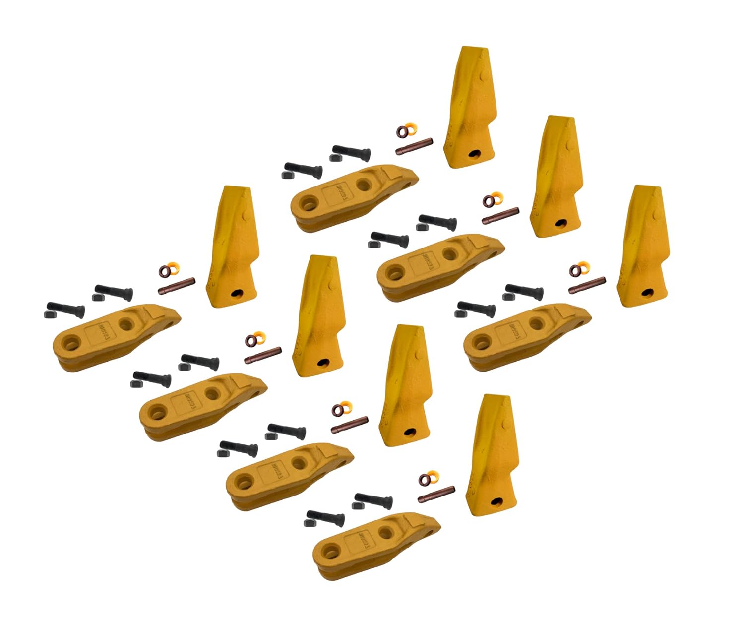 CAT Style J250 Bolt-On Wheel Loader Center Adapter/Shank, HD Abrasion Bucket Tooth & Pin- 1U-0257, 9N-4253 (3)