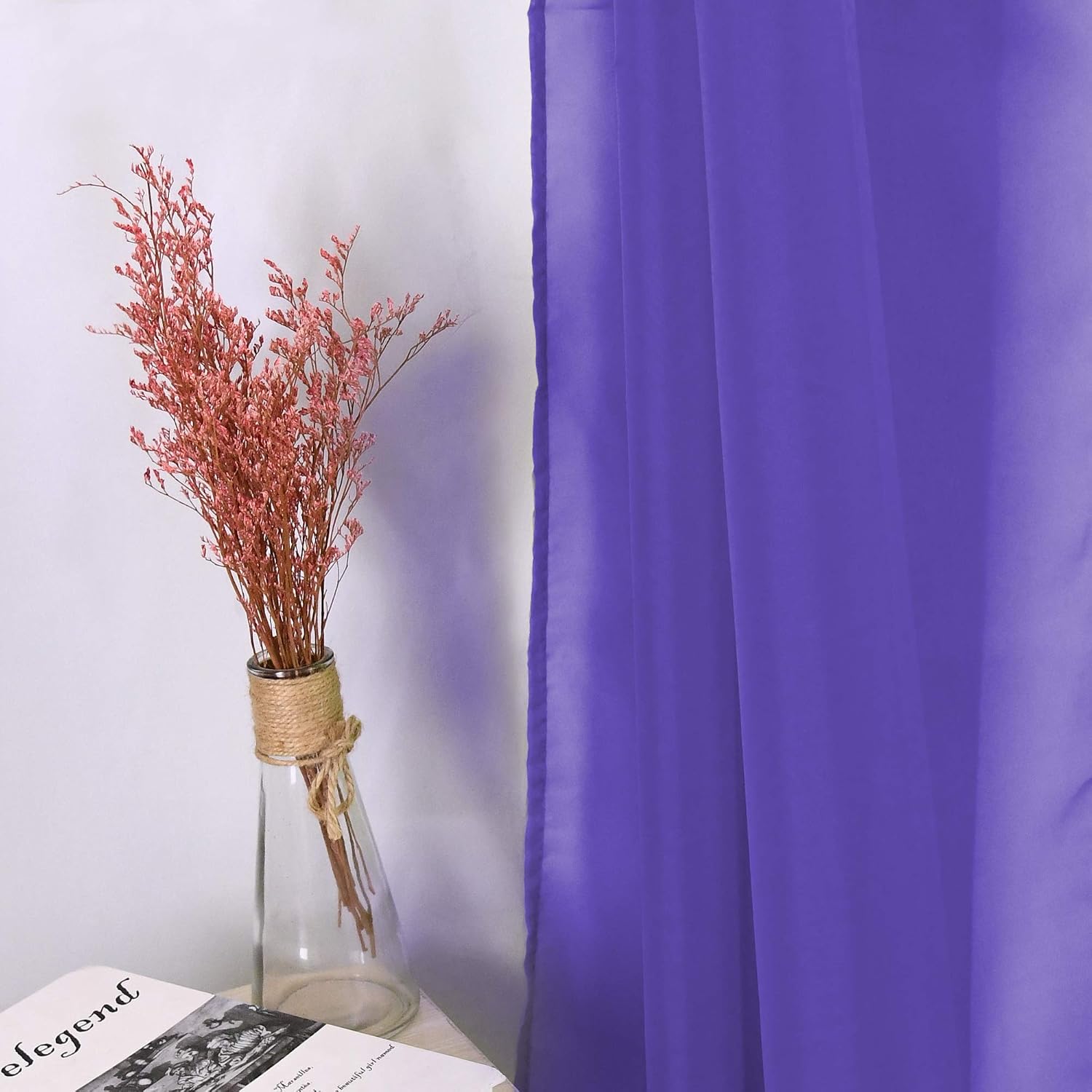 HUTO Light Pink Sheer Window Scarf Valances for Girls Room Sheer Soft Voile Curtain Scarves for Wedding Party 216 Extra Long