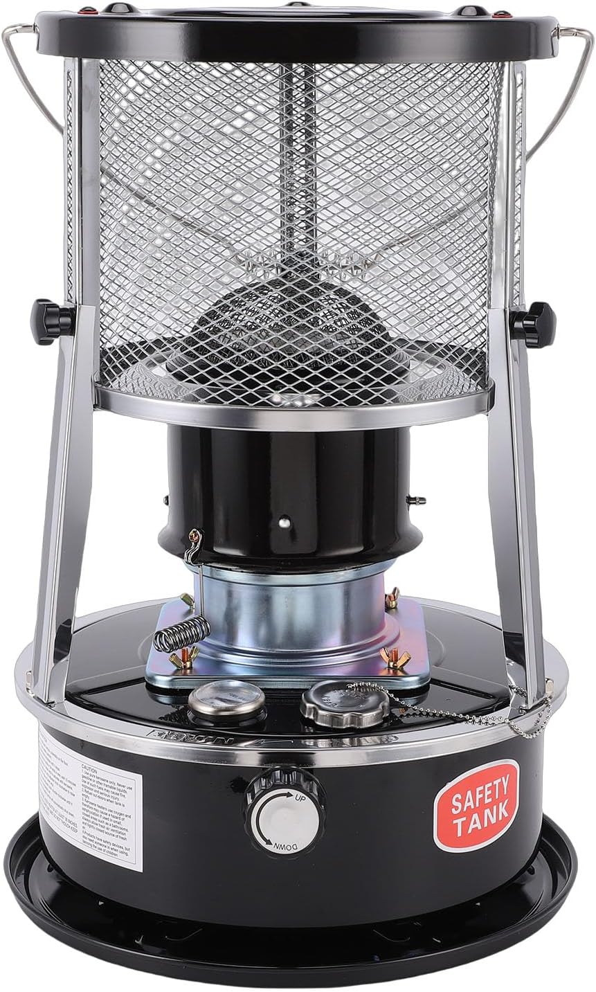 Kerosene Heater Portable Adjustable Height 2.6KW Efficient Space Heater for Camping Garage Home Use