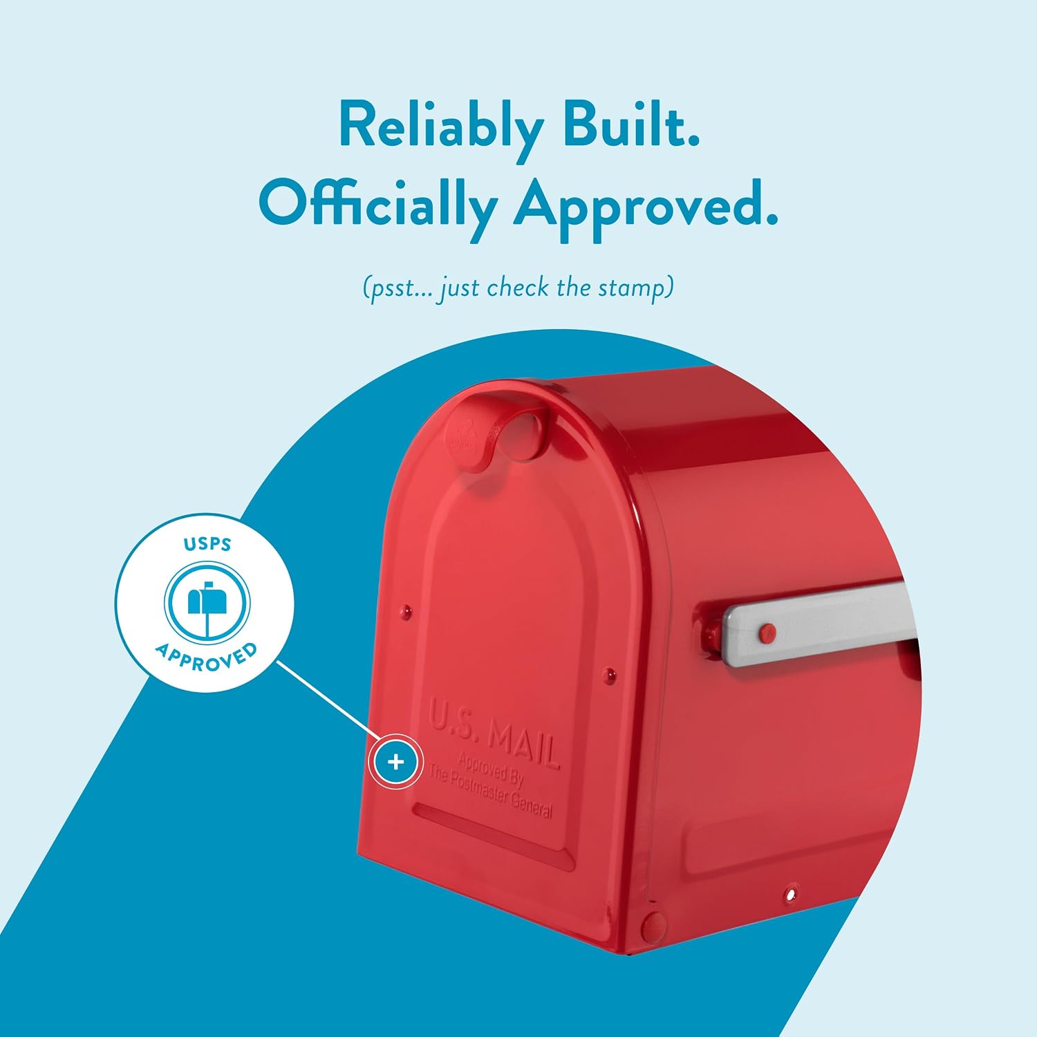 ARCHITECTURAL MAILBOXES 7600P-10 MB1 Mailbox, Medium, Pewter | Galvanized steel build for outside with rust-resistant powder-coat finish and a magnetic door closure. USPS approved.