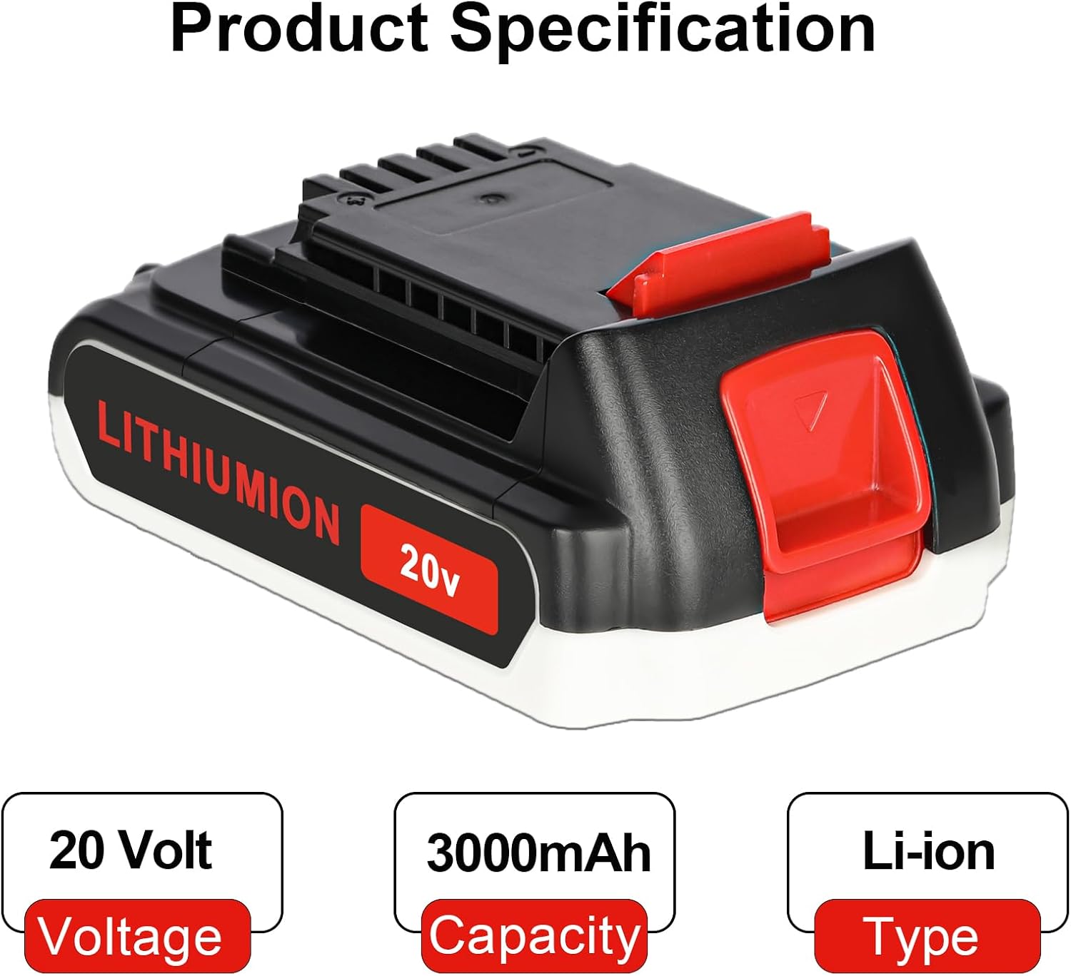 JYJZPB Replace Battery for Black and Decker 20V Lithium Battery LBXR20 Tool
