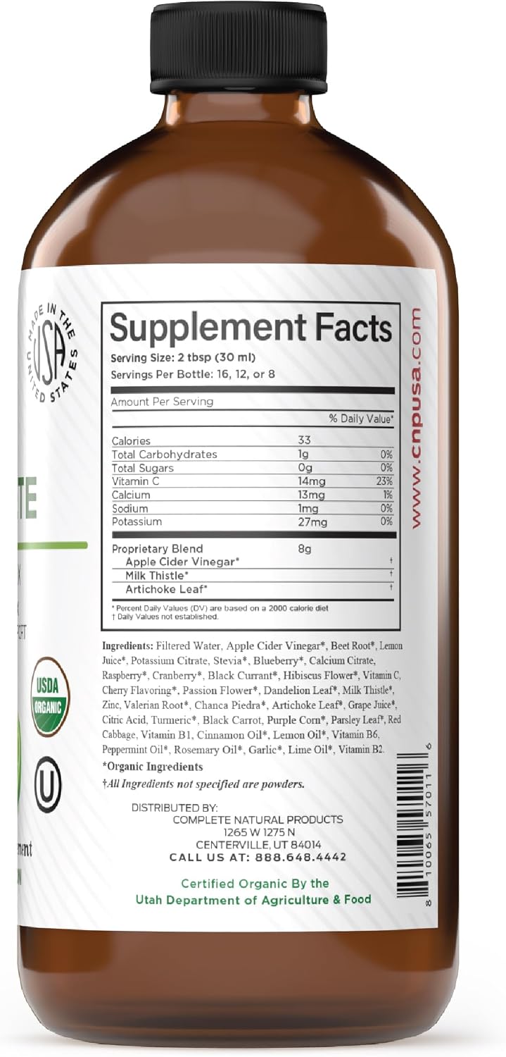 CNP | Liver Complete Liquid 8oz - Milk Thistle Chanca Piedra Detox Aid | Organic liver cleanse liquid with milk thistle, dandelion and chanca piedra for detox support and easy absorbing herbal aid