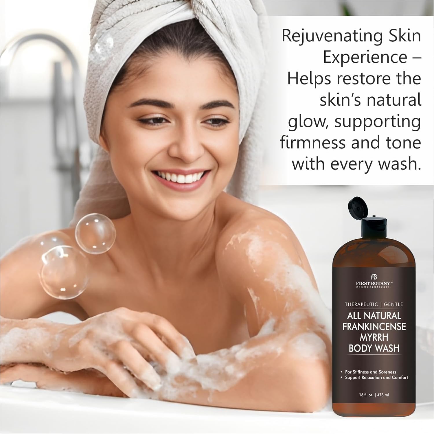 Tea Tree Eucalyptus Body Wash & Skin Cleanser for Women & Men, 16 Fl Oz