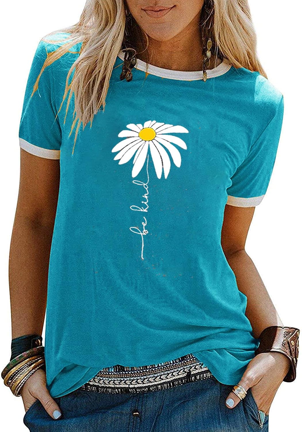 YEXIPO Graphic Tees for Women Short Sleeve Summer Tops Casual Cute T Shirts