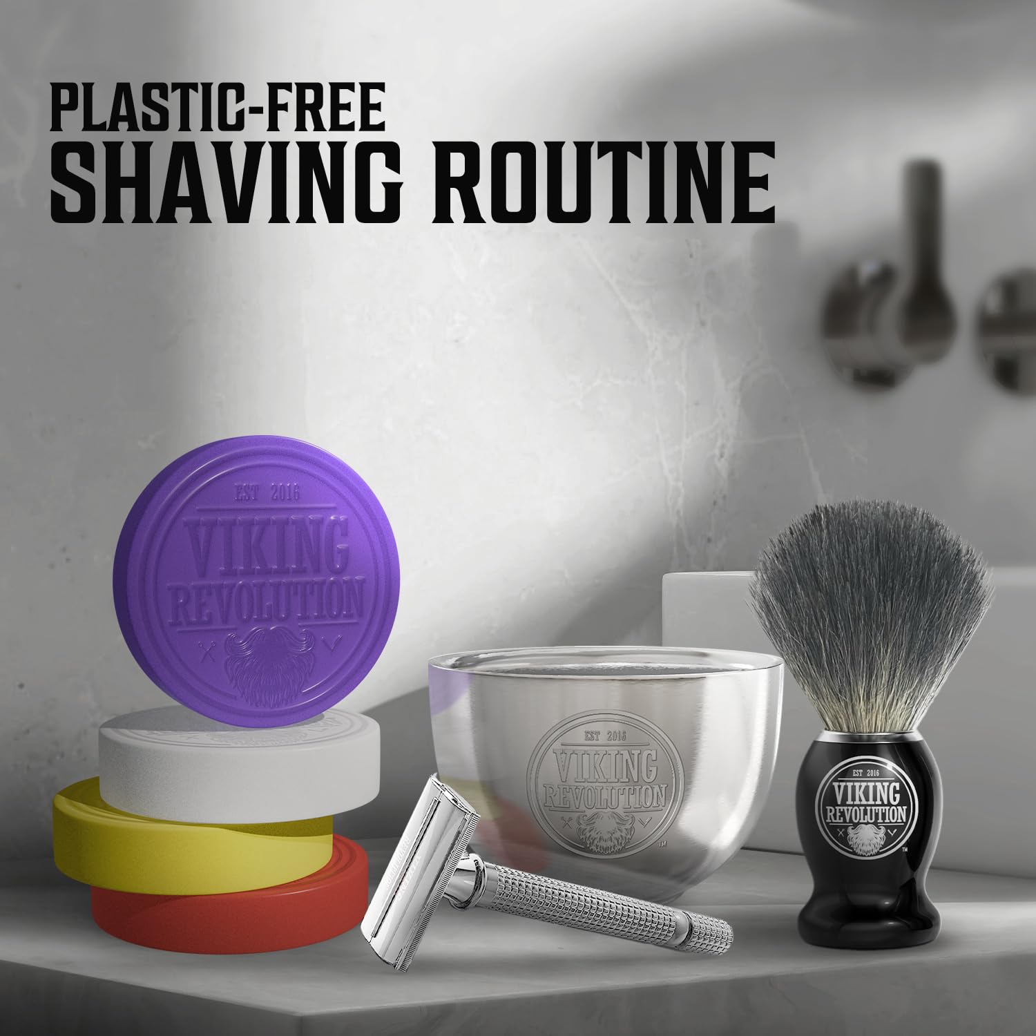 Viking Revolution Shaving Soap Variety Set 1 - 2.5 oz (4 Pack)
