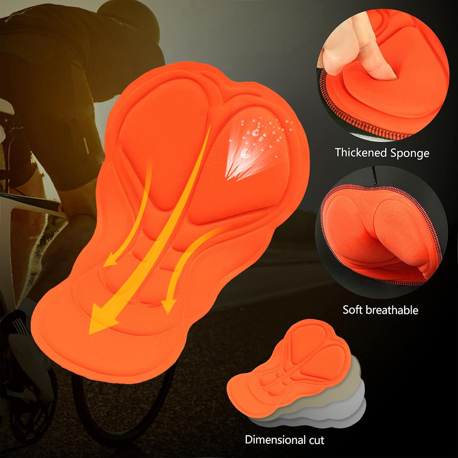 Lixada Men's Cycling Jersey Short Sleeve with Padded Shorts Quick-Dry Summer Short Bike Clothing Bicycle Shirts Pants Set