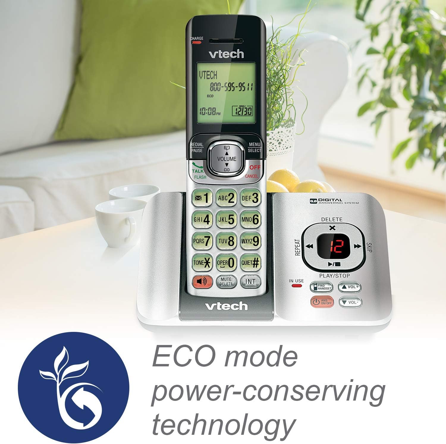 VTech CS6919-16 DECT 6.0 Cordless Phone, Red - Caller ID/Call Waiting (Stores 30 Calls), Backlit Keypad & Display, Full Duplex Handset Speakerphone, Wall Mountable