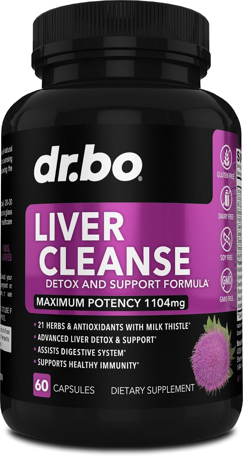 Liver Cleanse Detox Support Supplement - Complete Health Repair Pills with Artichoke, Berberine