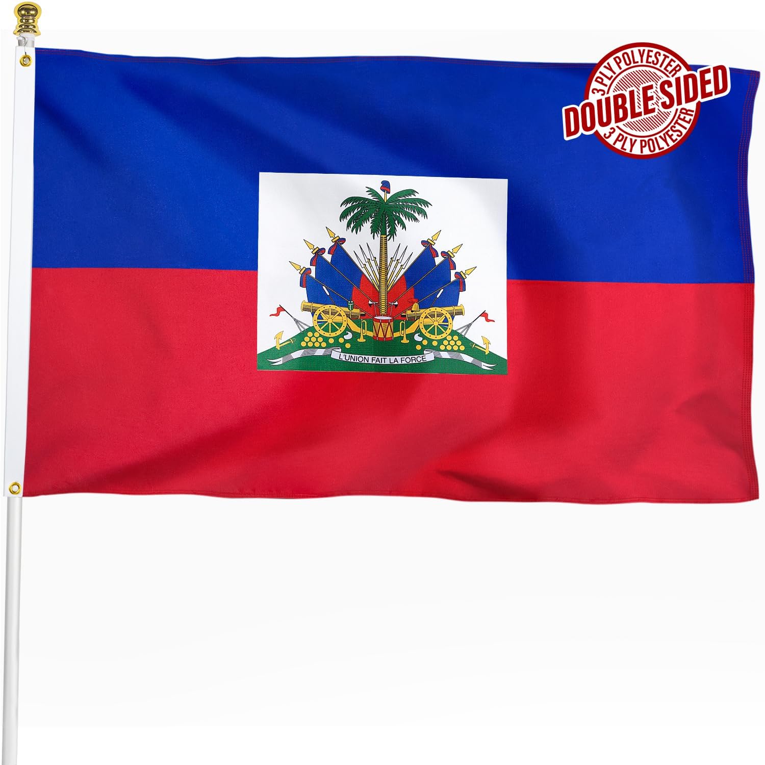 Nicaragua Flag 3x5 ft Outdoor Bandera de Nicaragua Nicaraguan National Flag | Double Sided 3 Ply Heavy Duty Polyester Banner with Brass Grommets for Home and Outdoor Decoration, 4 Rows Stitching