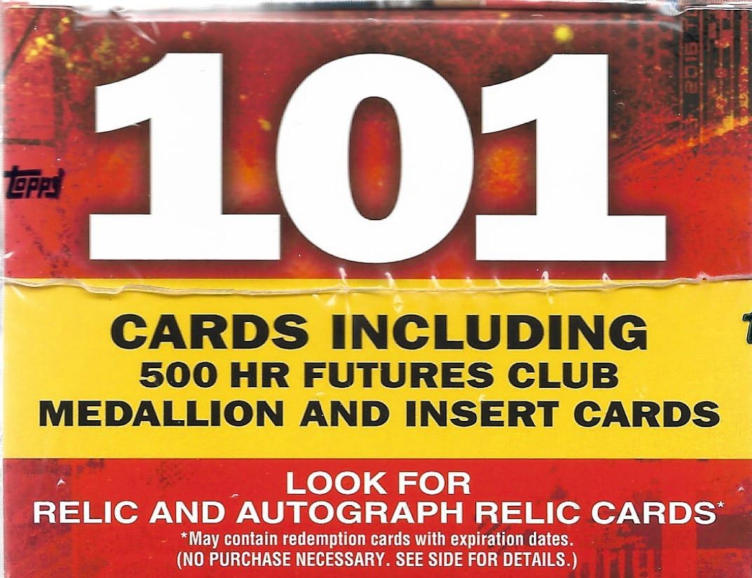 2016 Topps Traded Update and Highlights Series MLB Baseball Box of Packs with One Exclusive Home Run Futures Commemorative Medallion Card and 10