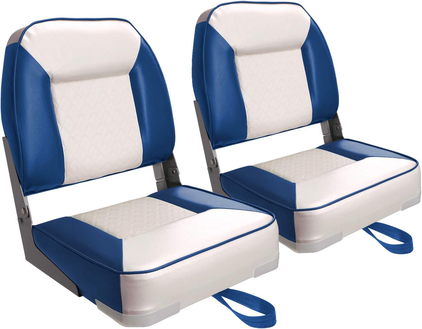 XGEAR Fold-Down Boat Seat, Low Back Fishing Boat Chair