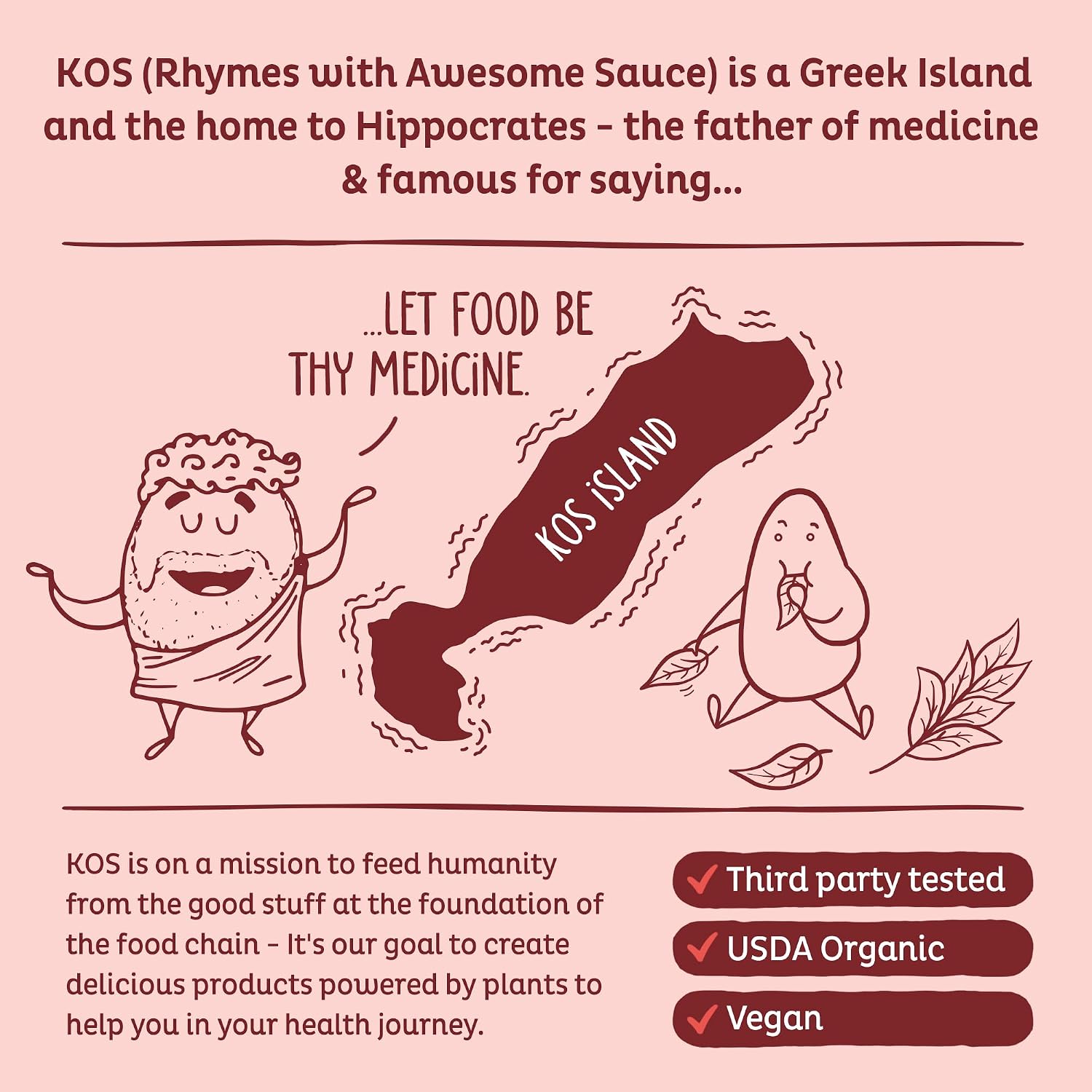 KOS Mushroom Coffee - USDA Certified Organic - Dark Chocolate Mocha Flavor - Mushroom Coffee Latte Powder with Reishi, Cordyceps, Lion's Mane