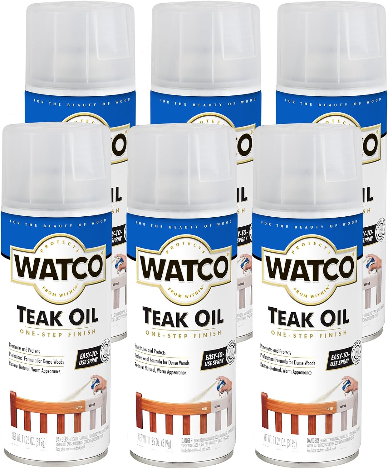 Watco Teak Oil Wood Finish, Quart, Clear