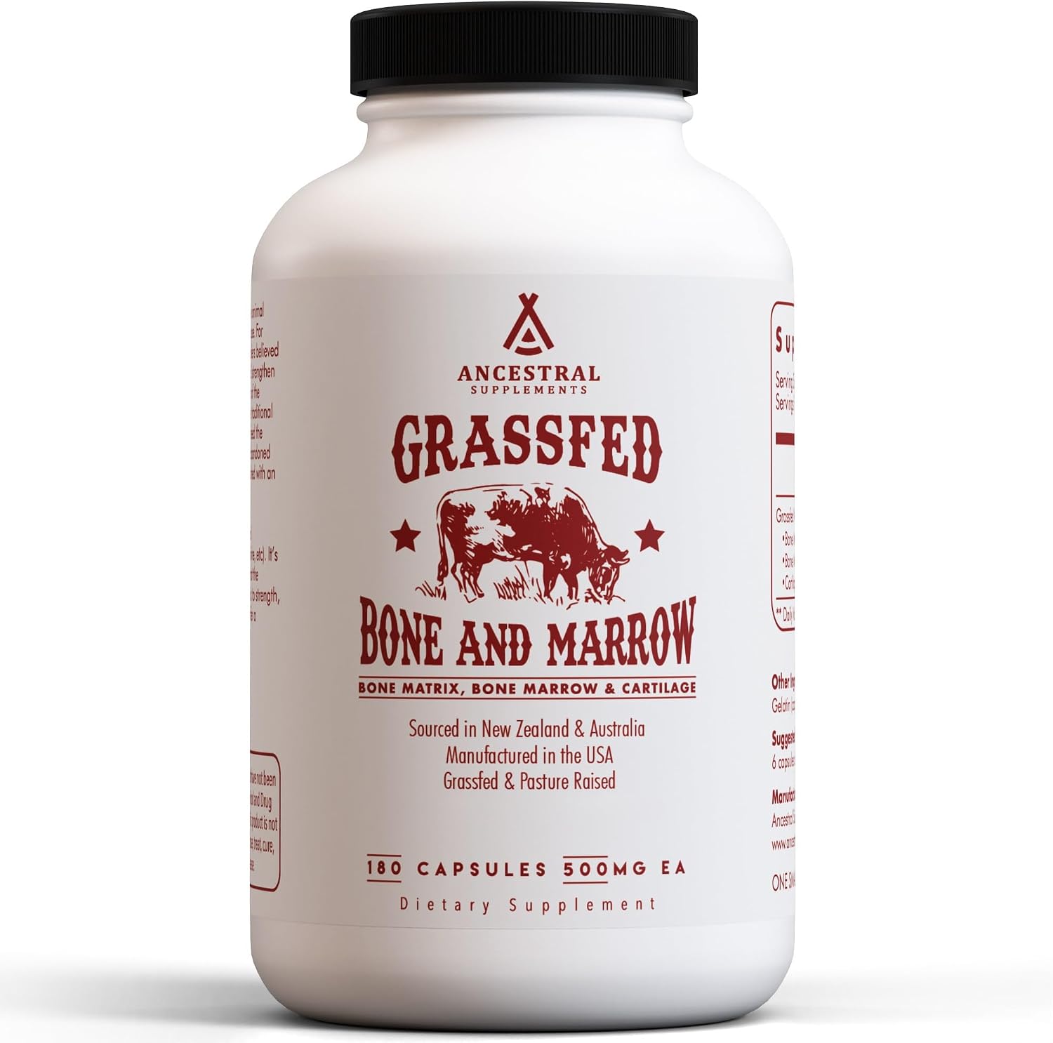 Ancestral Supplements Grass Fed Beef Prostate Supplement with Liver, 180 Ct | Supports prostate wellness alongside liver cleanse detox, promoting men's overall health and vitality.
