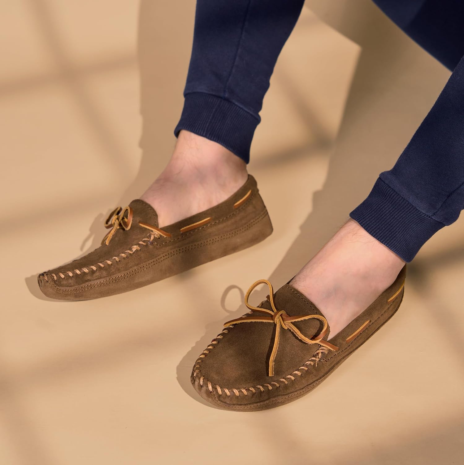Minnetonka Men's Double Bottom Fleece Slipper