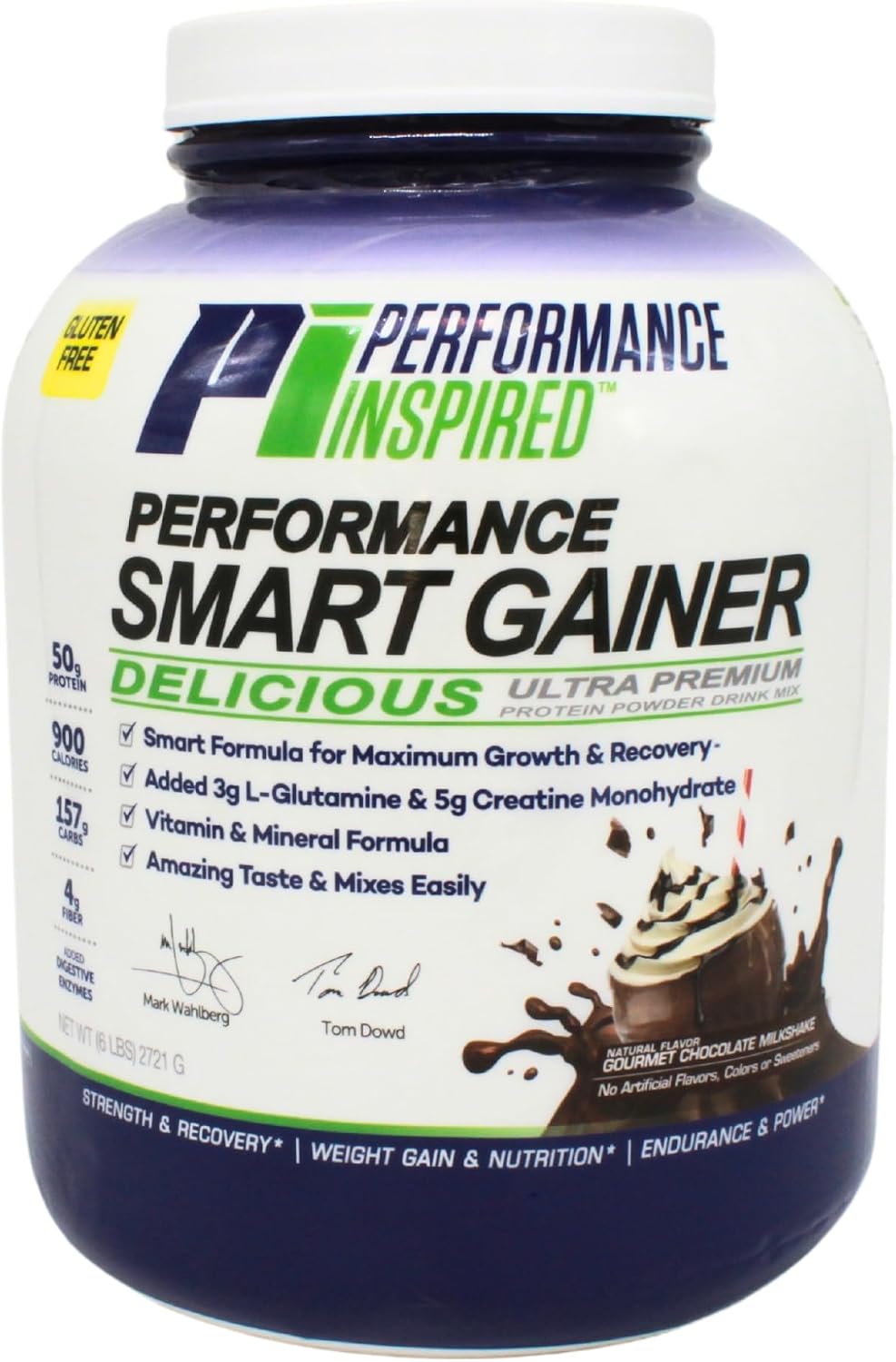 Performance Inspired Nutrition Smart Mass Gainer – 50G Protein, 900 Calories, Creatine, L-Glutamine & Digestive Enzymes – Muscle Recovery & Growth – Chocolate Milkshake – 6 lb | 50G Protein - 900 Calories - Creatine, L-Glutamine & Digestive Enzymes