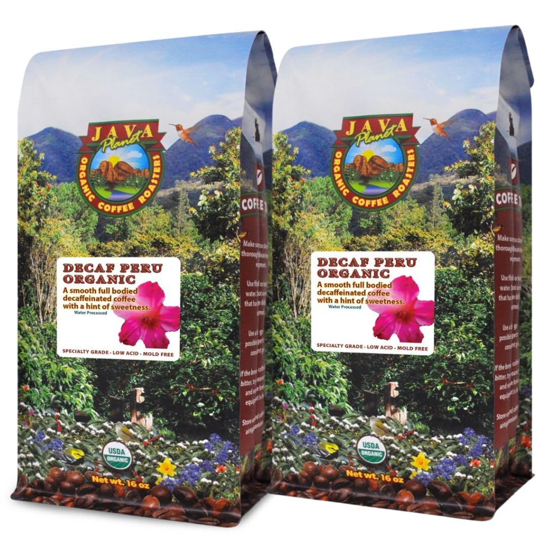 Java Planet Low Acid Organic Espresso Beans, Dark Roast Coffee Beans, 16 oz