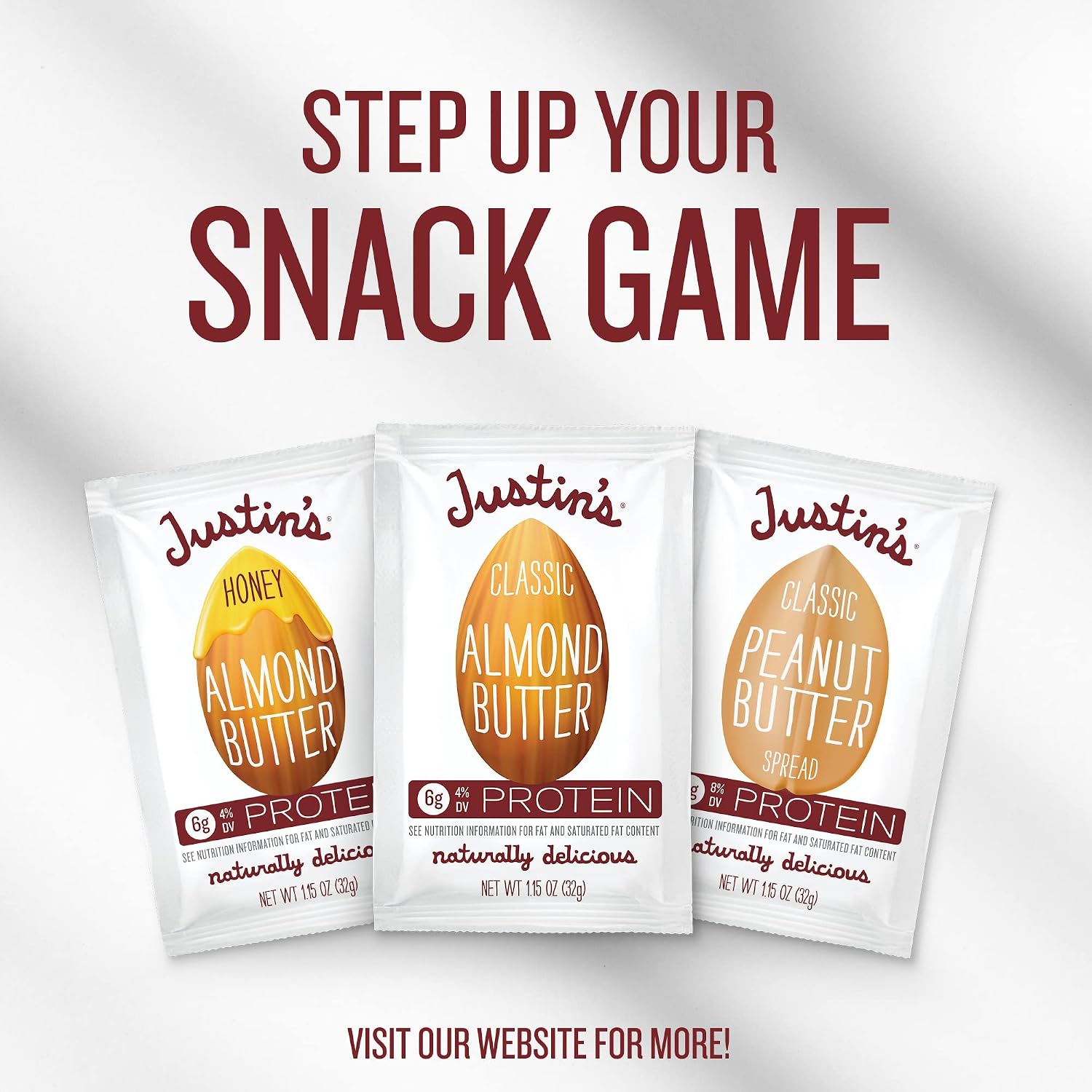Justin's Classic Crunchy Peanut Butter Squeeze Packs - 1.15 oz - 10 pack | Shelf Stable Sandwich Spread