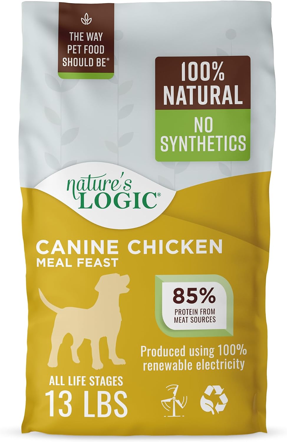 NATURE'S LOGIC Dry Dog Food - Beef Meal Feast Dry Kibble, 13 lb